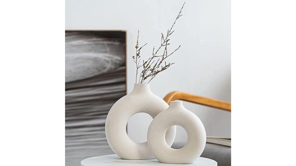 white ceramic vase set