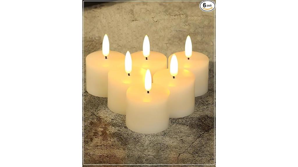 white flameless votive candles