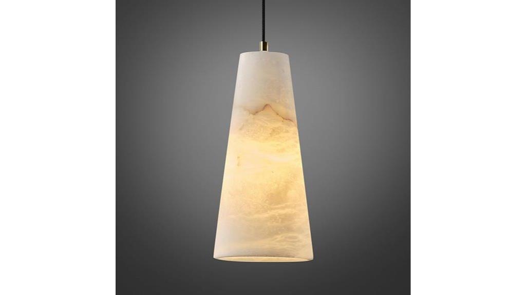 white marble copper pendant