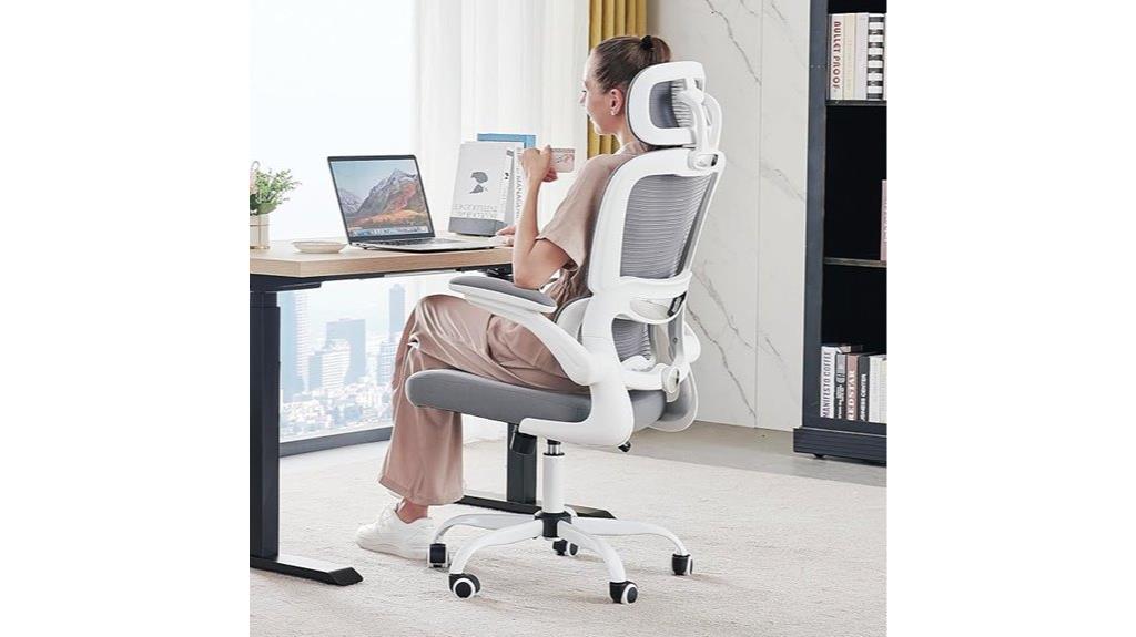white mesh ergonomic chair