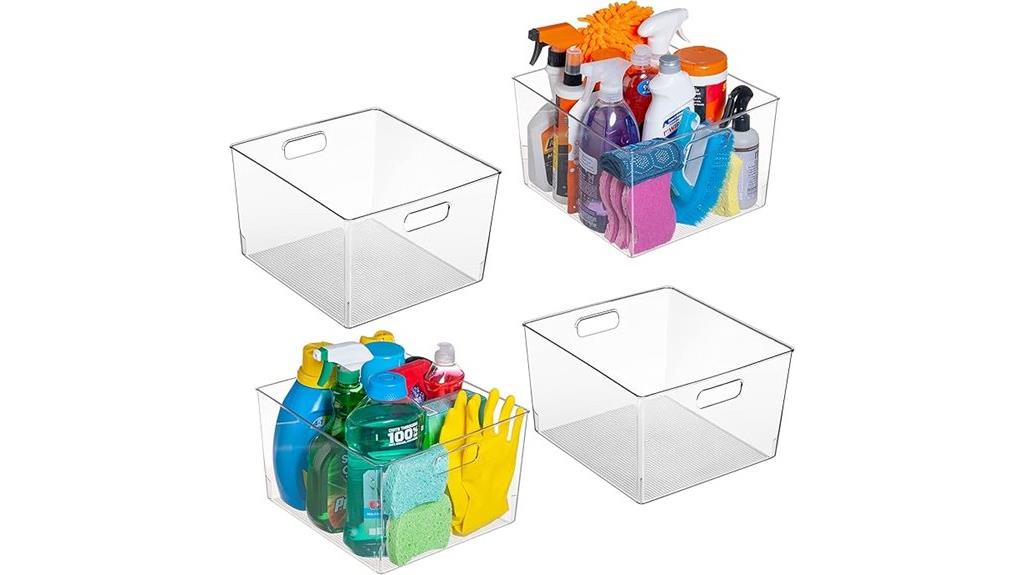 xl plastic storage bins