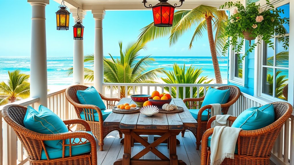 beachy tropical summer decor