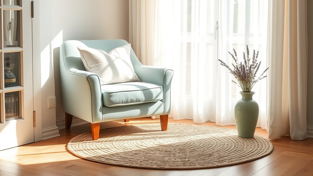 colors and textures promote calm