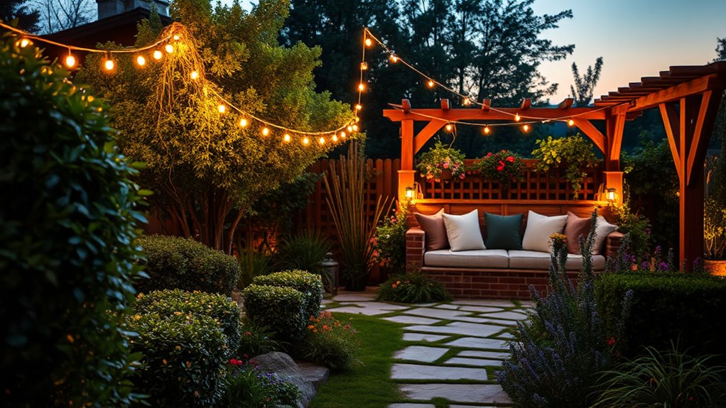 create cozy outdoor lighting
