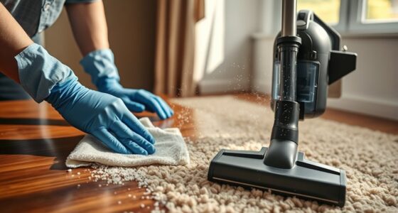 dusting and vacuuming surfaces