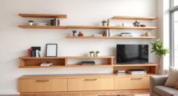 floating shelves maximize space