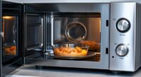 microwave energy heats food