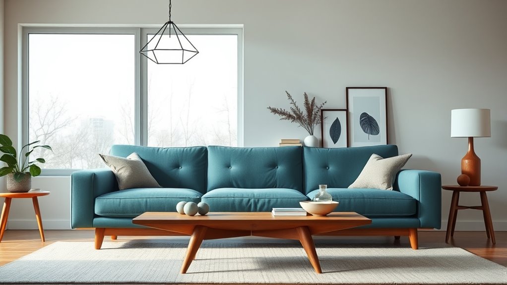 retro furniture with clean lines