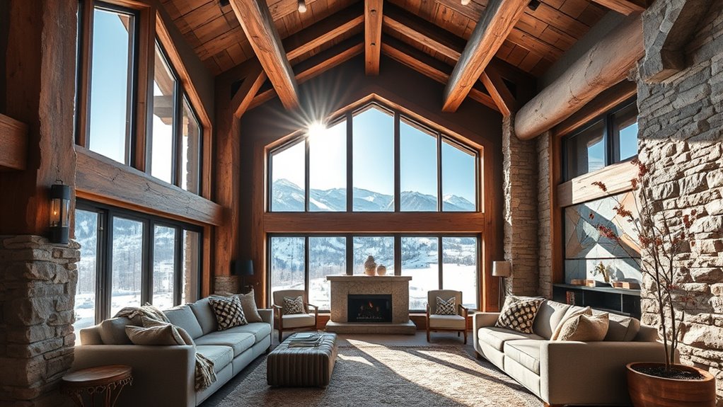 rustic modern mountain interior