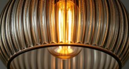 vintage ribbed glass lighting
