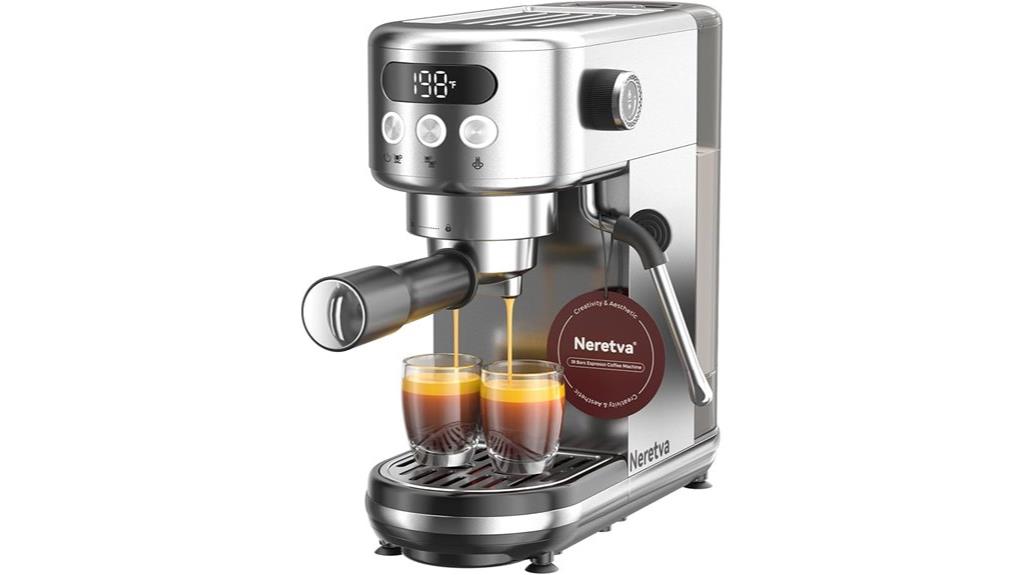 20 bar stainless steel coffee maker