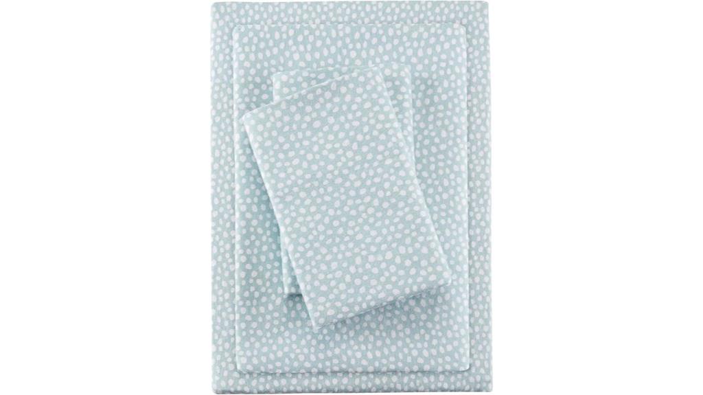 aqua dot flannel sheets