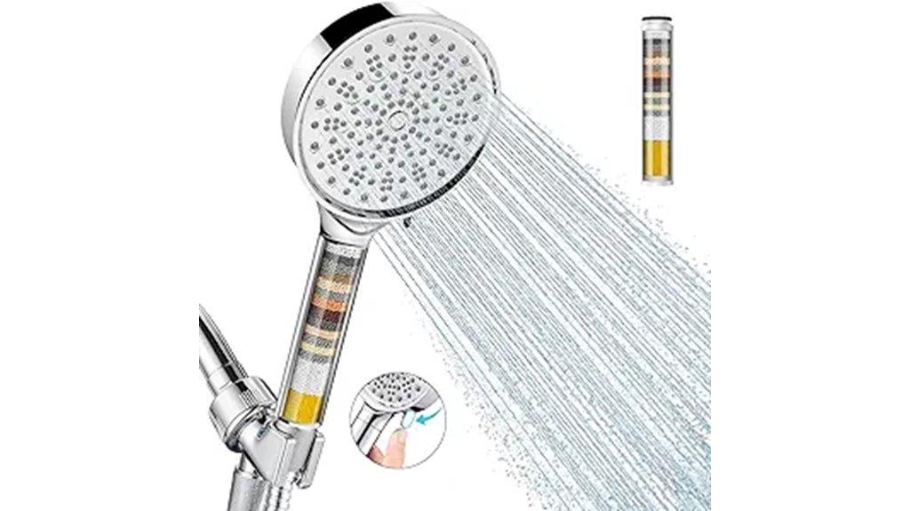 high pressure shower with multiple sprays