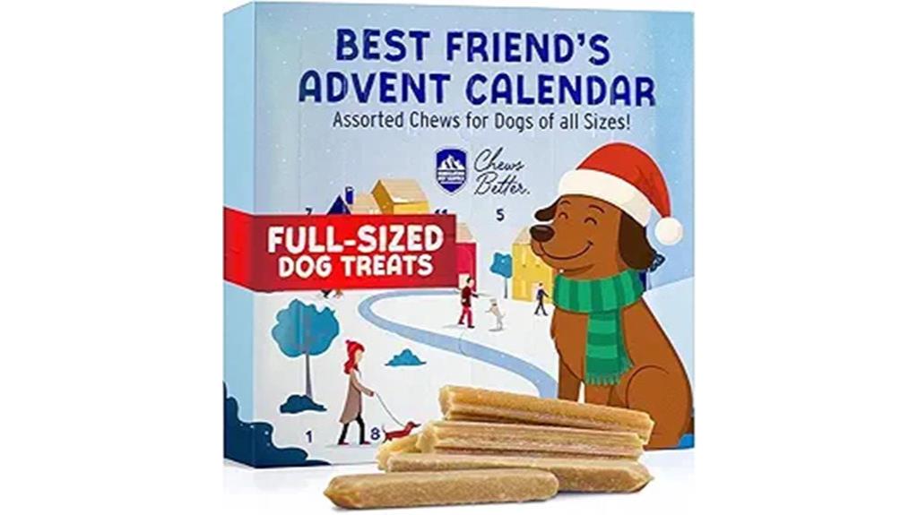 holiday pet chew calendar