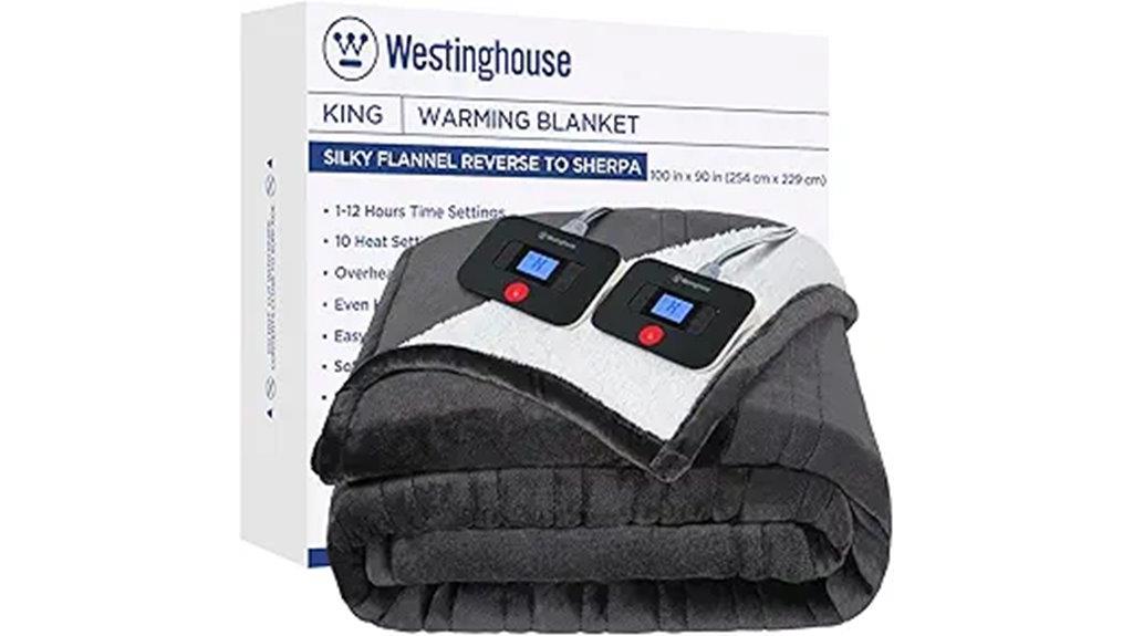 king sized reversible heated blanket