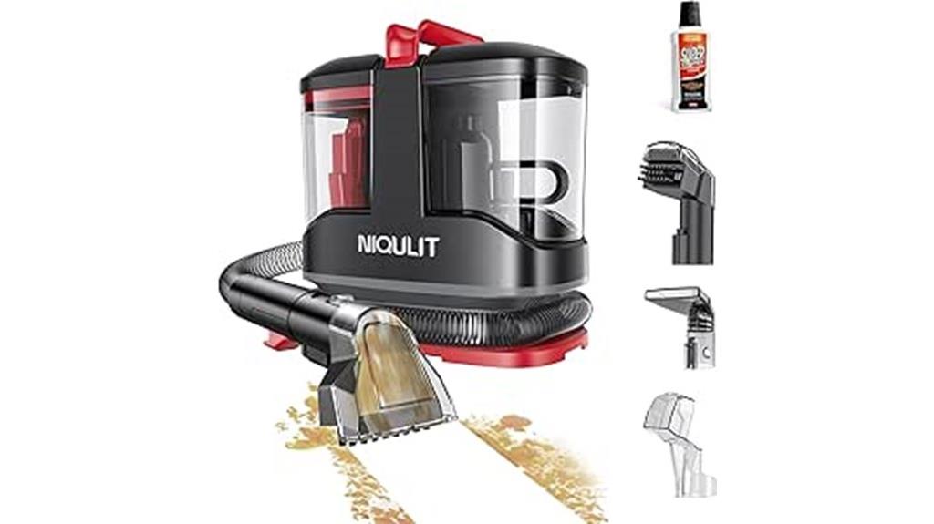 portable cleaning machine with dual brushes