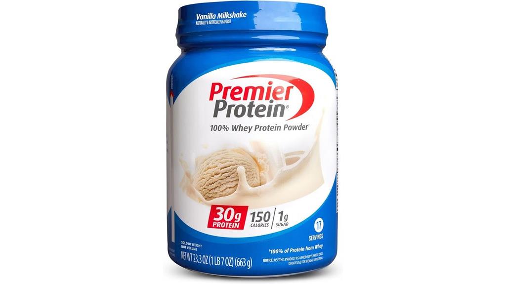 vanilla protein powder servings