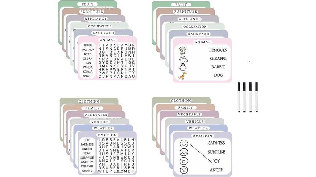 word search card set