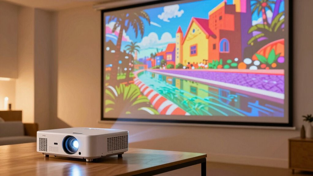 close range large screen projection