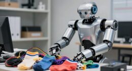 robots detect socks cables