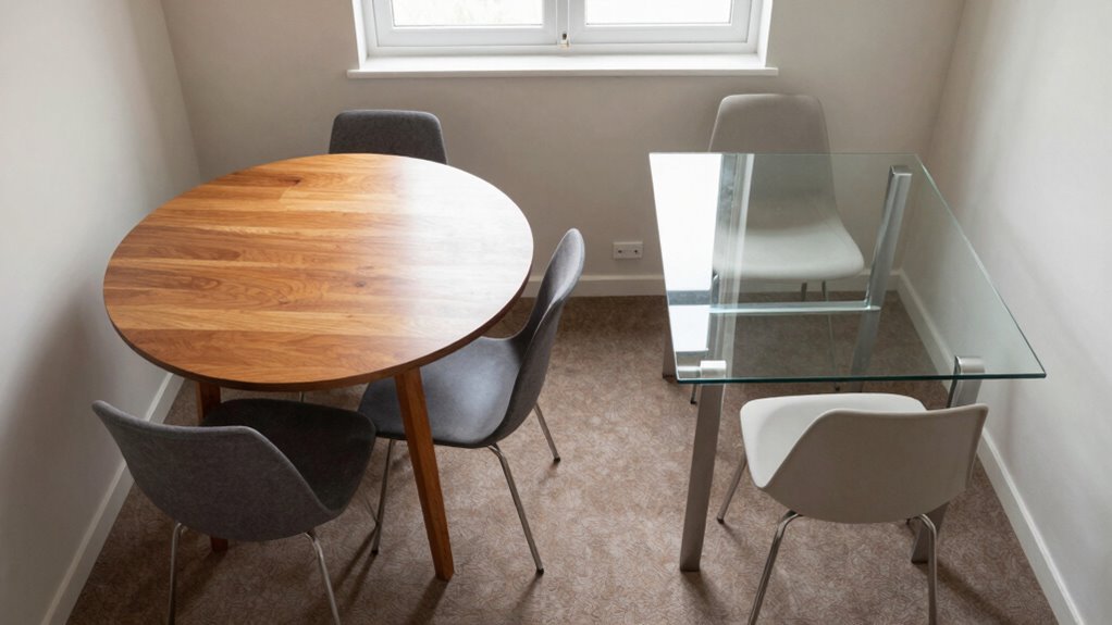 table shape influences room flow