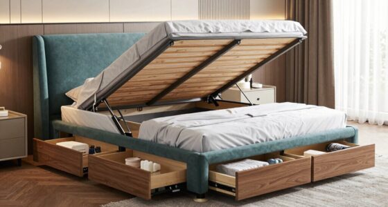 top adjustable bed storage