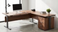 top l shaped desk drawers