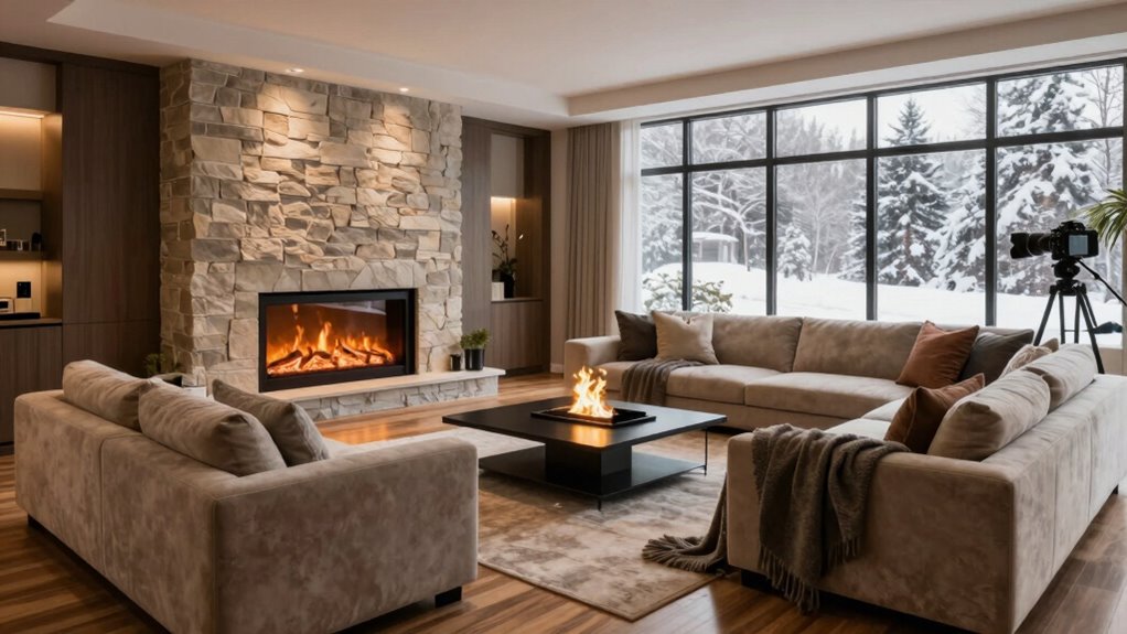 top large room electric fireplaces