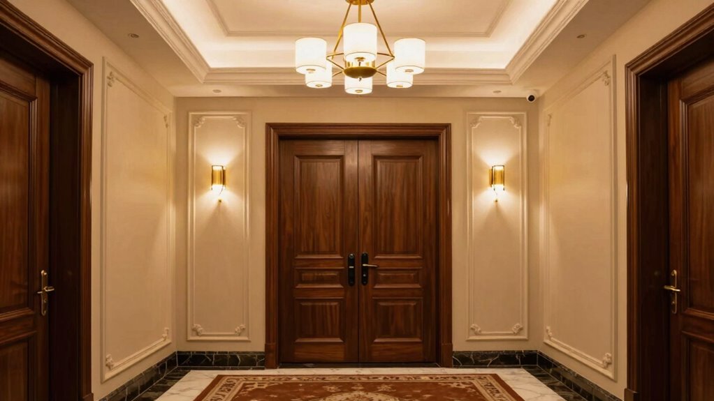 balanced inviting foyer lighting