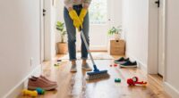 clear clutter to prevent falls