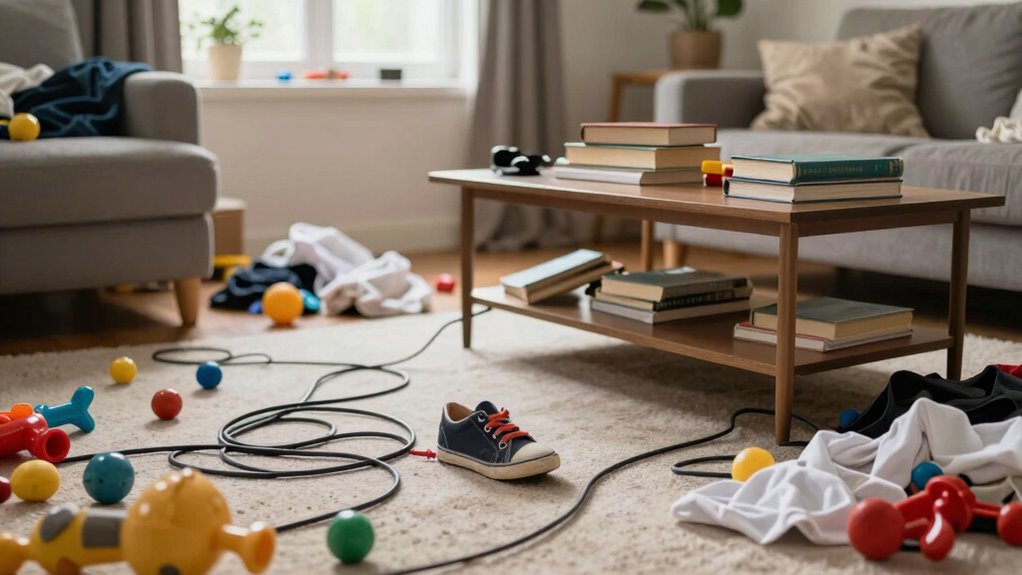 clutter creates safety hazards