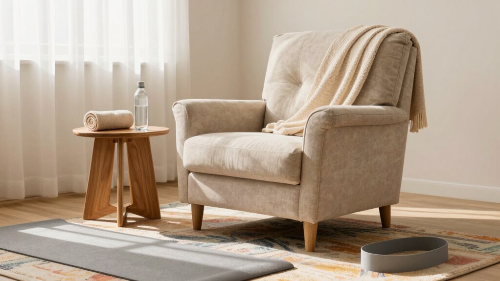 comfortable chair exercise setup