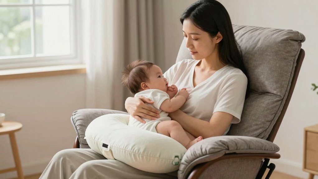 comfortable supported breastfeeding posture