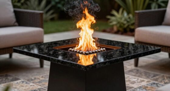 compact stylish outdoor fire