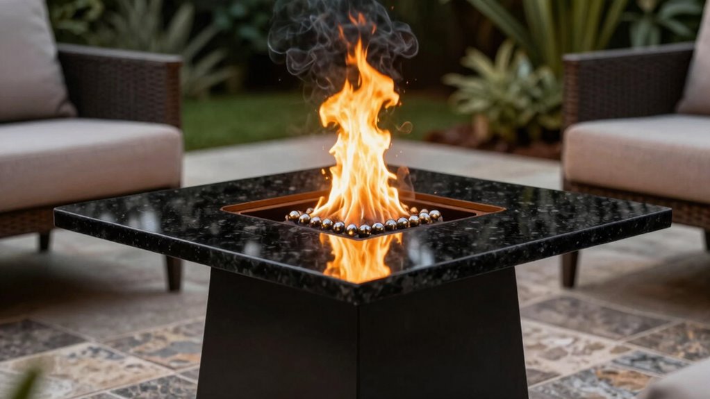 compact stylish outdoor fire