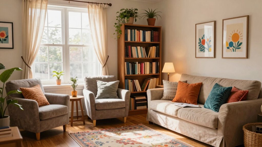 cozy well lit reading nook