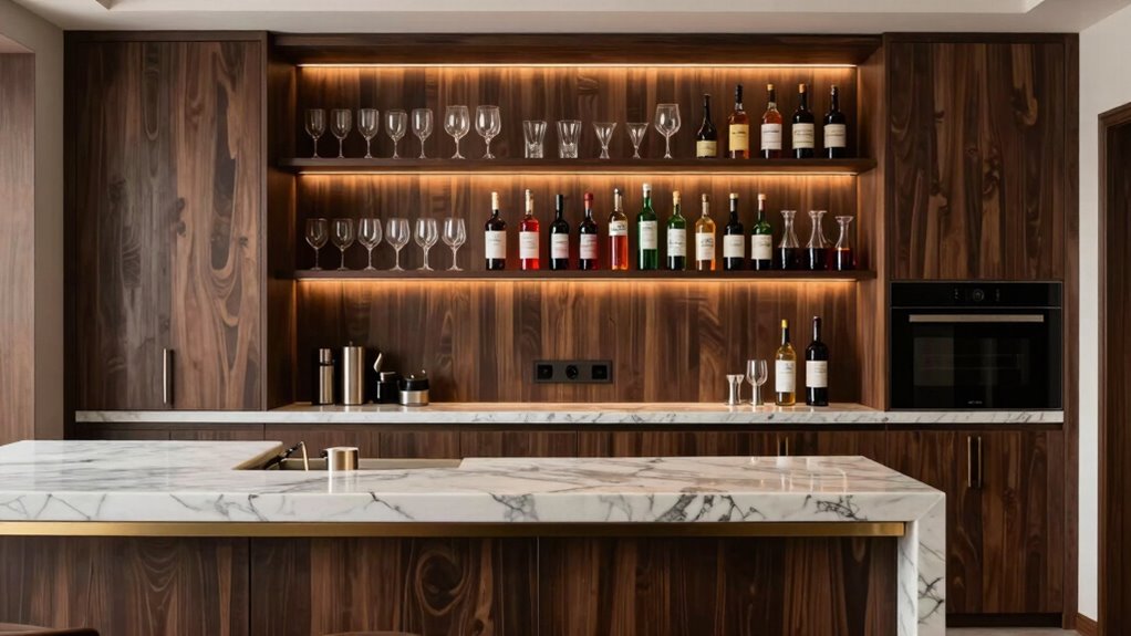 efficient home bar storage
