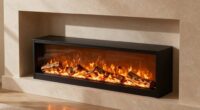 electric fireplace console features