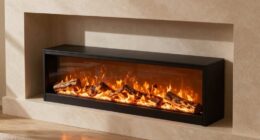 electric fireplace console features