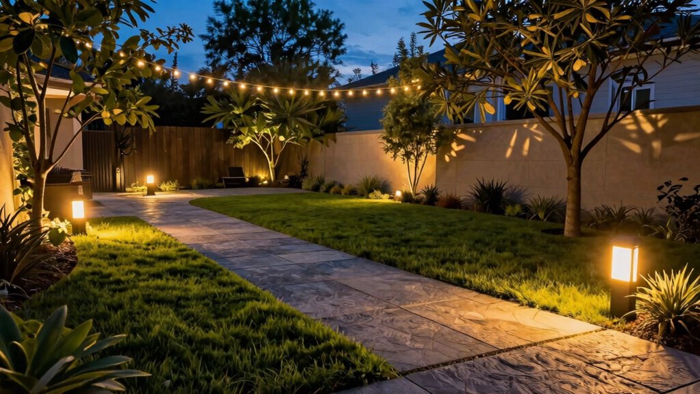 evening outdoor illumination plan