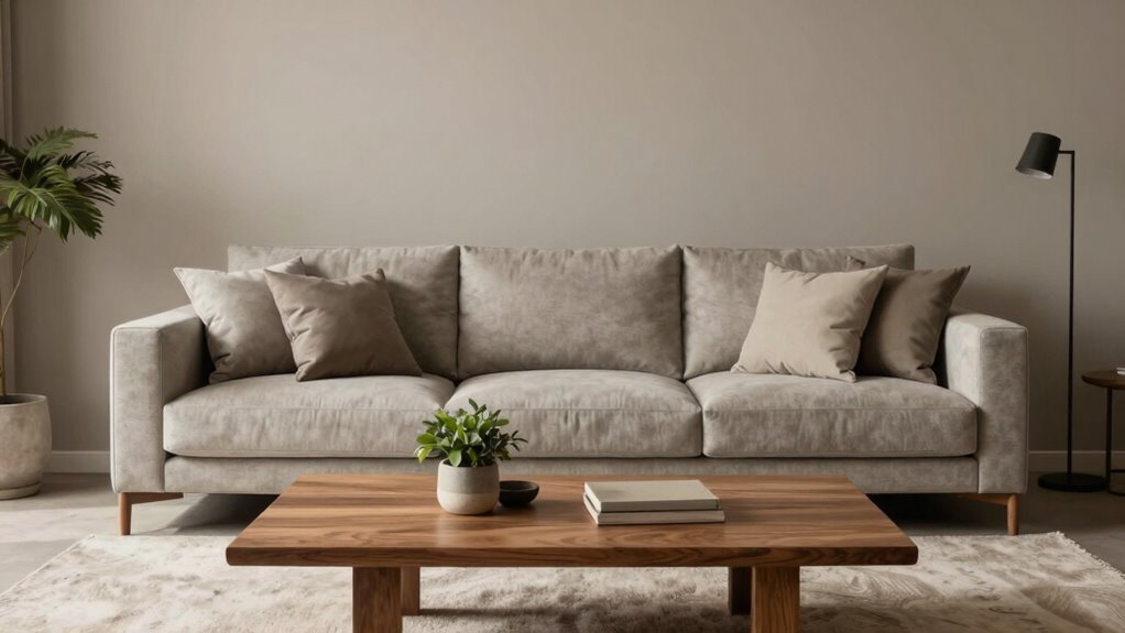 greige decor with contrasting accents