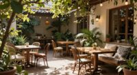 inviting outdoor dining space