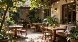 inviting outdoor dining space