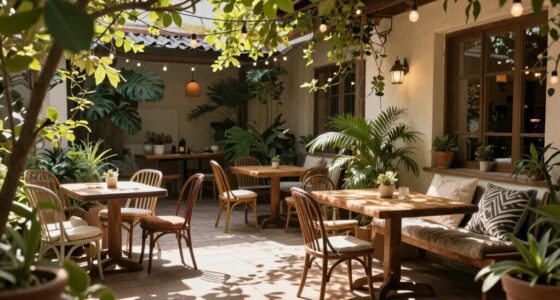 inviting outdoor dining space