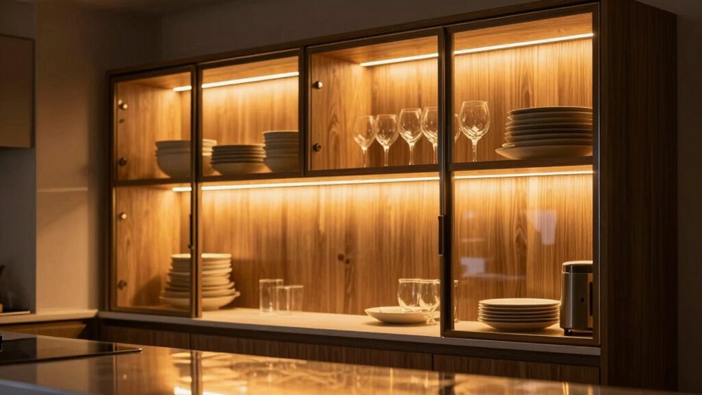 lighting enhances kitchen style