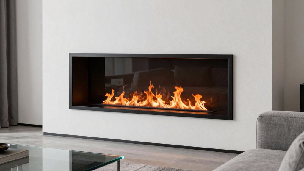 modern efficient wall fireplaces