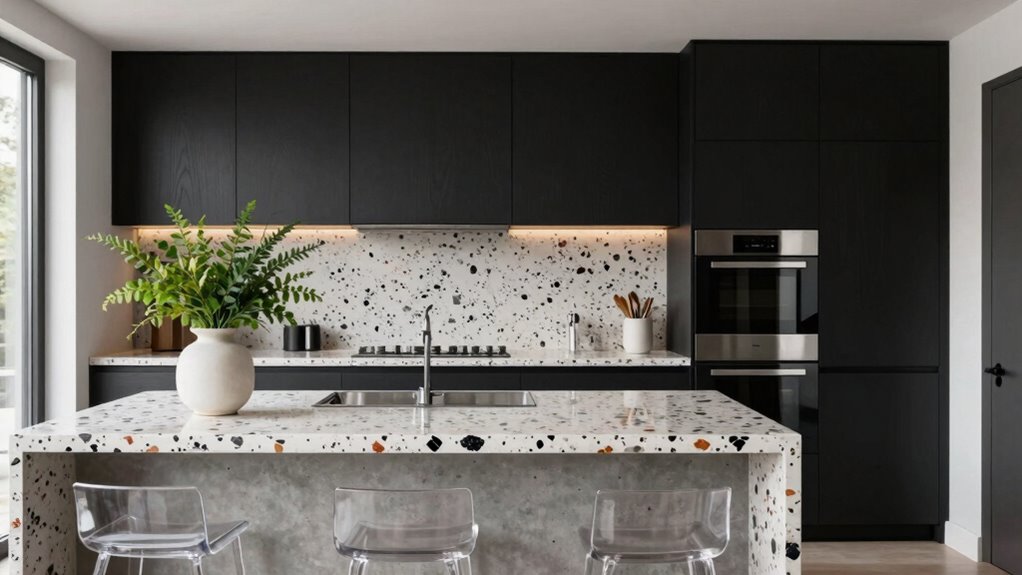modern vibrant kitchen materials
