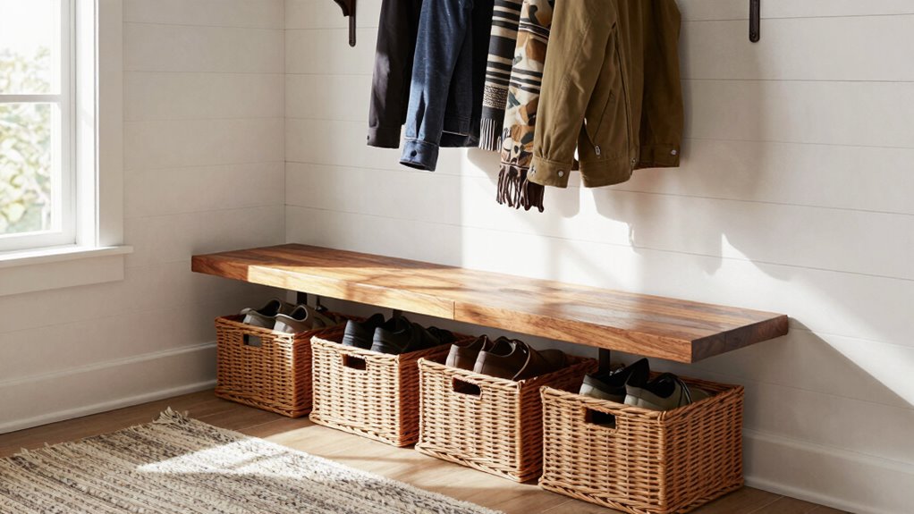 multifunctional mudroom seating