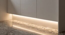 nighttime under cabinet lighting