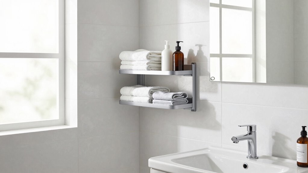 optimize bathroom storage and lighting